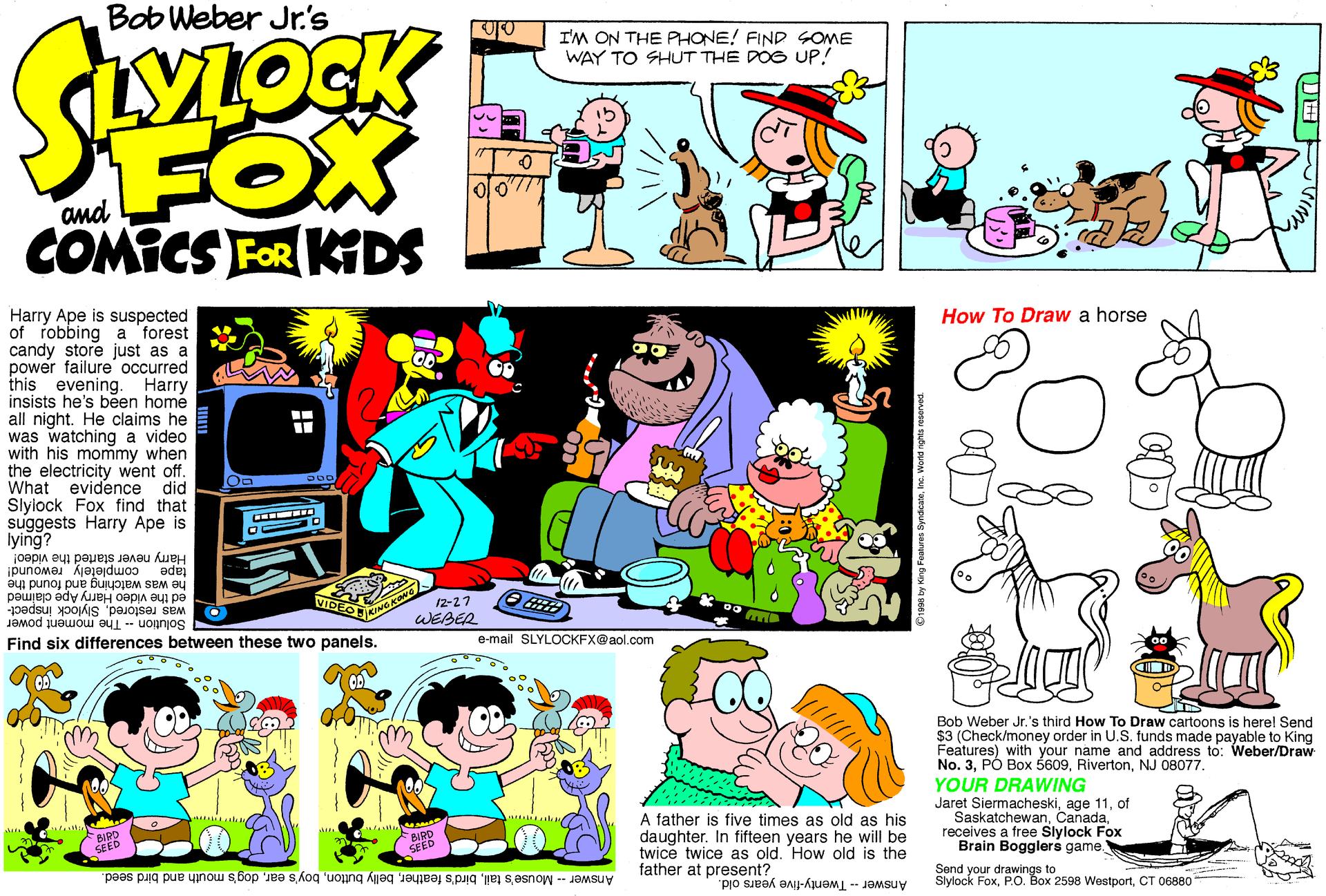 Slylock Fox Comic Strip 1999-01-03 | Comics Kingdom