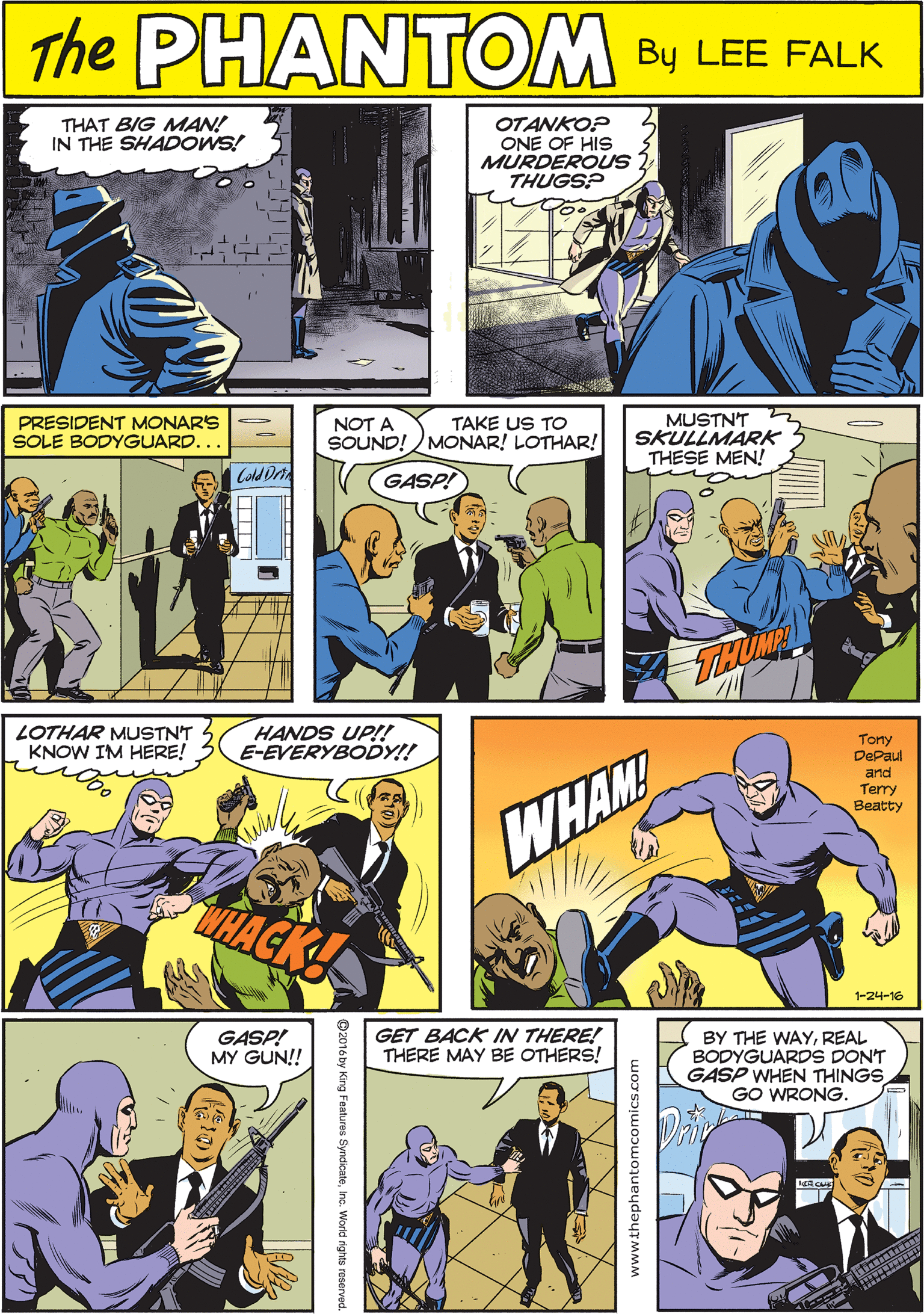 Phantom Comics Invisible The Phantom Comic Strip 2016-01-24 | Comics Kingdom